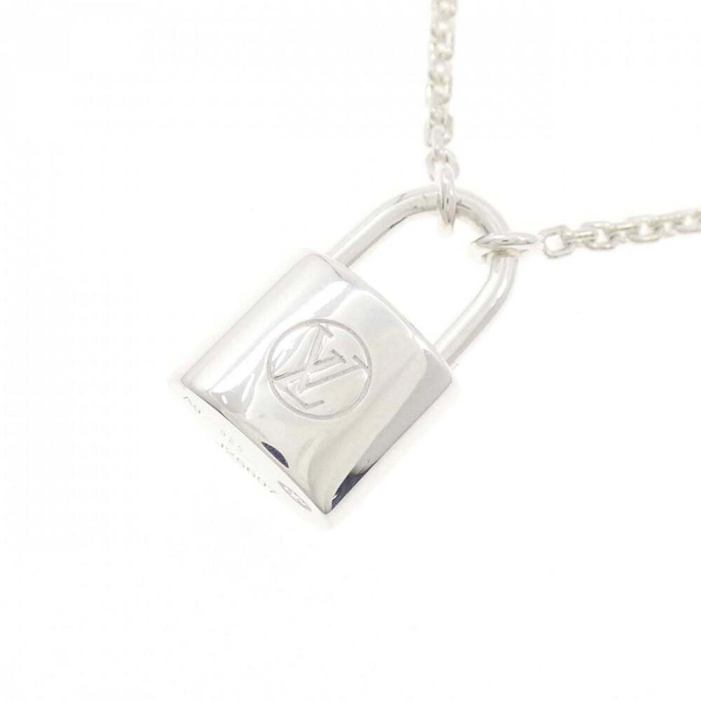 LOUIS VUITTON Silver Lockit Necklace - Picture 3 of 6